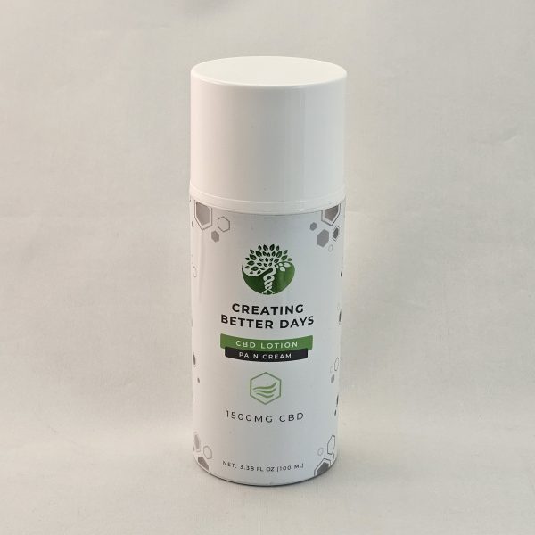 Creating Better Days Pain Cream CBD Lotion 1500mg